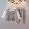 Conjunto de Niña para Primavera y Otoño Estilo Primavera y Otoño Conjunto de Tres Piezas para Bebé Niña Moda Casual Ropa de Otoño Ropa para Bebés y Niños Ropa para Niños