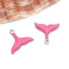 1 Colgante de Cola de Sirena con Gota de Aceite Colorida Esmaltado Doble Cara Electroplateado al Vacío de Acero Inoxidable Colgante Accesorios para Joyería DIY