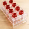Estante Transparente de Acrílico Personalizado para Copas de Vino para Bar, Estante de Almacenamiento para Copas de Cóctel de 6 Agujeros, Estante para Vasos de Fiesta