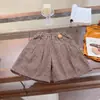 Conjunto de Suéter Lemon Girl para Crianças Outono Novo Estilo Coreano Manga Longa Cardigã de Tricô Suéter Shorts Xadrez Conjunto de Duas Peças Tendência