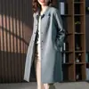 Casaco Trench Feminino de Comprimento Médio 2026 Primavera/Outono Novo Estilo Moda Versátil Emagrecedor Elegante Tendência