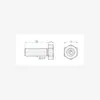 PAX01-M8 M10 M12-L5 L10 L15 Parafuso Sextavado Externo com Furo Passante Rosca Fina Parafuso de Ajuste Oco