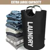 Bolsa de lavandería para almacenamiento de ropa de tela de suministro transfronterizo, tela Oxford, plegable, popular entre los estudiantes, bolsa de almacenamiento con asa de aluminio