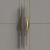 Manija de Puerta de Vidrio Minimalista de Hotel de Alta Gama Manija de Puerta Corredera Doble de Caja de Hotel de Lujo Placa de Aluminio Tallada Pasamanos