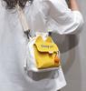 Bolso bandolera de lona estilo japonés 2025 Nuevo modelo Fresco y lindo Celebridad de internet Estudiante Bolso de hombro tipo cubo con cordón para mujer
