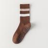 Calcetines de yoga para niños, de primavera y otoño, de longitud media, profesionales, para fitness, pilates, deportes, antideslizantes, de algodón.