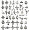 50 Serie Deportiva Aleación Accesorios de Joyería DIY Collar Pulsera Colgante Ropa Baloncesto Animación Colgante Pequeño