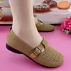 Nuevos Zapatos de Tela Transpirables Cómodos de Malla de Verano Estilo Old Beijing para Mujer, Zapatos sin Cordones de Suela Suave Antideslizantes para Madres de Mediana Edad y Mayores