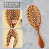 Peine Ovalado con Cojín de Aire tallado para dar volumen al cabello, Peine Portátil con Bolsa de Aire para Masaje del Cuero Cabelludo, Peine de Sándalo como Regalo