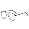 Nuevo Armazón de Lentes Liso Ultraligero Xiaohongshu Metal Retro Doble Puente Lentes Anti Luz Azul para Mujer Lentes que Cambian de Color para Mujer