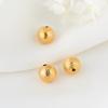 Cuentas redondas de moda esmeriladas de oro real de 14 quilates con baño de cobre que preservan el color, cuentas sueltas, pulsera casera, borla, accesorios de joyería