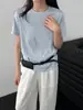 Camiseta Versátil de Manga Corta Estilo Coreano Luxi para Mujer, Nueva Camiseta Ligera Transpirable de Cuello Redondo para Verano 21015