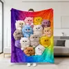 Manta Retro de Gato Lindo de Venta Caliente Nueva de Amazon Transfronteriza con Estampado Digital Diseño de Imagen de Mascota Funda de Felpa