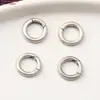 Plata de Ley Rostro de Bestia León Calabaza Anillo Doble Accesorios Retro Viejo Negro Cuadrado Hebilla de Resorte Botón de Hebilla Cuadrada Accesorios