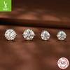 Fabricantes transfronterizos al por mayor de pendientes de diamantes Mosan de 2 quilates para mujer, pendientes de hilo de plata s925 de alta calidad y brillo.