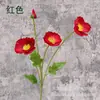 Flores de Seda Sintética para Simulação de Rebanho Decoração de Local de Casamento Caminho para a Floricultura Arranjo de Flores Pequena Papoula Frescor da Primavera Arte Floral
