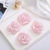 Nueva simulación de flor de hilo de perla de camelia, accesorios para el cabello hechos a mano DIY, flor para la cabeza, flor para la muñeca, decoración, flor artificial al por mayor, flor de seda