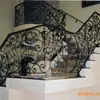 Corrimãos de Escada de Ferro Forjado Francês, Grades de Escada de Ferro Forjado Artesanais de Metal, Escada de Aço para Hotel