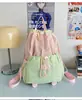 2025 Comercio Exterior Versátil Lindo Estilo Universitario Empalme Transfronterizo Dulce Casual Mochila Cordón Deportes Mochila Suave
