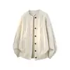 Cardigã de tricô cinza claro para homens, outono, estilo old money, caimento relaxado, peça de outer wear americana cleanfit