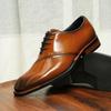 [Exclusivo Vip] Sapatos Masculinos Oxford Quadrados Pretos de Couro Brilhante Couro Genuíno Cor Polygonum Esfregado Formal de Negócios