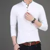 Camiseta de Manga Larga para Hombre de Verano Color Sólido Camisa Polo con Cuello Amplio Holgada Elegante Casual Camiseta Superior para Hombre Estilo Coreano Moderna