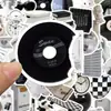 60 adesivos ins simples preto e branco para laptop, agenda, copo, capa de celular, iPad, adesivos decorativos à prova d'água