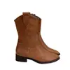 Botines de moda con tacón grueso para mujer, nueva colección otoño/invierno 2026, estilo retro, forro de una sola capa, punta fina, botas de vaquero occidentales, botas Martin