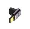 Adaptador USB 4.0 tipo C macho a C hembra 240W tipo L curvo tridimensional PD3.1 carga superrápida morado oscuro