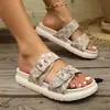 Chinelos Za Brand de Tamanho Grande com Tira Única e Fivela, Novo Estilo de Verão Feminino para Uso Externo Moda Europeia e Americana Calçados Femininos