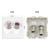 Accesorios de enchufe de interruptor de pared tipo 86 transfronterizos, marco de vidrio blanco y 52 módulos funcionales se pueden combinar libremente