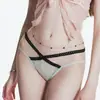 Não Me Toque~Calcinhas Sexy de Renda Estilo Francês para Mulheres, Finas e Respiráveis, Design Cruzado Vazado, Calcinhas de Puro Desejo Femininas