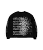 Marca Independente Europeia e Americana Tendência Outono Novo Estampa de Letra Camiseta Waffle Unissex Estilo de Rua Gola Redonda Pulôver Camiseta de Manga Longa