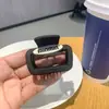 Pinza para el Cabello para Mujer Letra Cuadrada Esmerilada Pequeña Pinza de Sujeción Temperamento Parte Trasera de la Cabeza Medio Sujetado Pinza de Tiburón Pasador Pasador Accesorios para el Cabello Pasador Moda