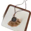 Cadena de Suéter Redonda Hueca de Mariposa Estilo Bohemio para Mujer Collar Étnico Exótico Accesorios de Borla de Nicho
