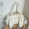 Bolso coreano de nicho transfronterizo, gran capacidad, bolso de hombro tipo tote para mujer de lunares de alta gama, versátil y elegante