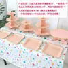 Decoración de Cumpleaños Adornos para Mesa de Postres Exhibidor de Boda Estante de Exhibición Desechable de Tres Niveles Soporte para Pasteles Rejilla para Pasteles