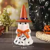 Adorno de Fantasma Luminoso de Halloween Sombrero de Bruja Linterna de Calabaza Luz de Noche de Escritorio Decoraciones de Atmósfera Festiva