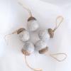 Colgante de helado de bola de fieltro de lana coreana viento INS decoraciones navideñas blanco gris rosa Macarons
