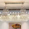 Araña de cristal electrochapado para sala de estar, lujo ligero francés, elegante y de alta gama, estilo europeo, villa, vestíbulo, edificio dúplex, luz decorativa para comedor