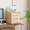 Caja de Almacenamiento de Escritorio Cerradura de Madera Maciza Retro Tipo Cajón Armario de Almacenamiento Dormitorio Oficina Gabinete Utilidad A4 Madera