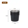 Taza de Paso Curvada de una Sola Capa Acero Inoxidable 304 Taza de Café Estilo Camping al Aire Libre Taza con Asa Alta Apariencia de Alta Calidad Práctica