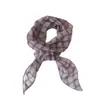 Cinta a Cuadros de Organza Estilo Coreano Gasa de Vidrio Pañuelo para la Cabeza Gasa Floral Cereza Fresca Accesorios para el Cabello de Gasa Nieve Estampada para Mujer