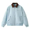 NASA SOBRE Chaqueta de vuelo estilo workwear americano para hombre, nuevo modelo primavera y otoño 2026, chaqueta casual holgada con cuello de solapa