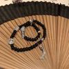 Pulsera Popular al por Mayor "Jifeng Langyue" Nuevo Estilo Chino Alga de Agua Concha Negra Media Luna Pulsera Concha de Mariposa Negra Doble Círculo Regalo