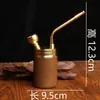Narguilé de Latão Criativo Tubo de Água com Filtro Portátil Fumaça Grossa, Média e Fina Artesanato em Metal Cobre Madeira Narguilé
