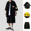 Conjunto de Camisa de Manga Curta de Verão para Homens Plus Size Pessoa Gorda Tendência Americana Jovem Canalha Conjunto Fresco de Três Peças Homens