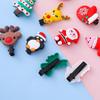 Accesorios para el cabello infantiles de Navidad lindos de dibujos animados clip de pato de goma blanda muñeco de nieve alce pasador para el cabello bebé pelo roto Liu clip de la costa