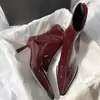 2026 Tendências de Moda Cor Sólida Bico Fino Salto Agulha Zíper Traseiro Botas de Cano Curto Estilo Coreano Elegante Moda Diária Botas de Moda