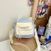 Bolsa cruzada de hombro suave y adorable con orejas de gato, bolsa grande linda para niños, bolsa pequeña para estudiantes, bolsa para el teléfono para el trabajo